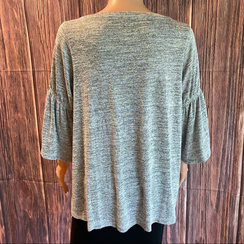 Loft Size Small Gray Soft Comfy Statement Sleeve … - image 2